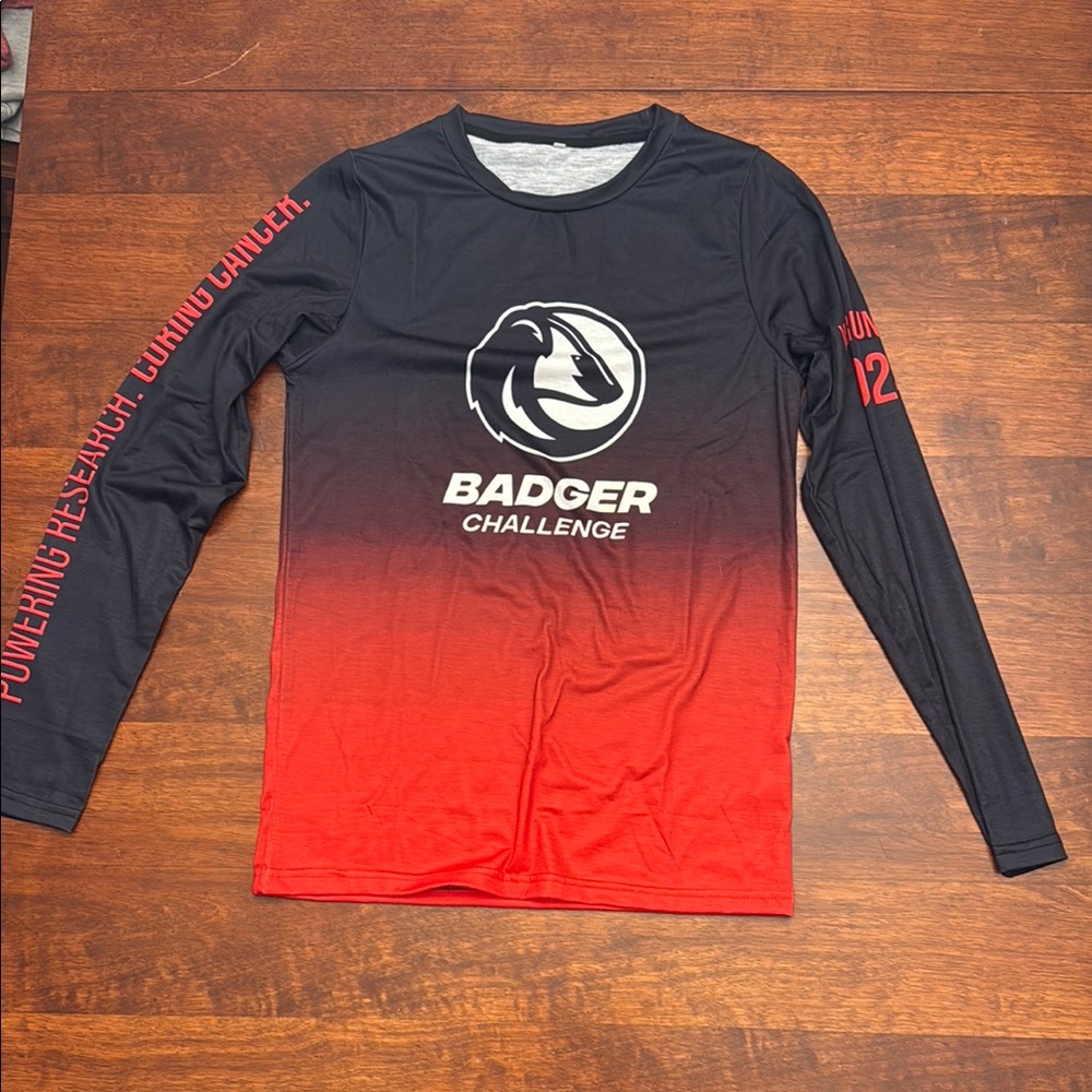Badger Challenge Black and Red Long Sleeve Shirt